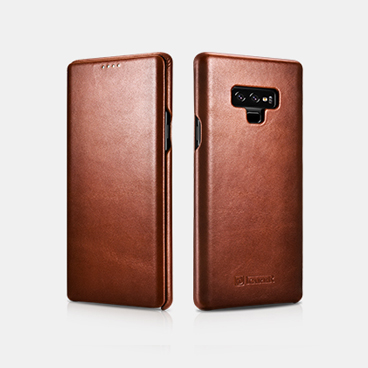 三星 Note 9曲屏复古皮套